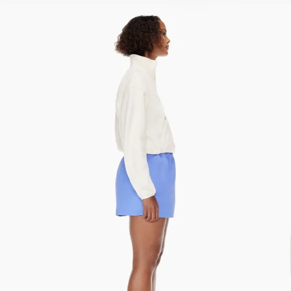 Aritzia Tna Polar Half Zip Sweater Whisper White - Picture 9 of 15